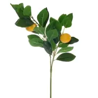 Цветы искусственные "Ветка лимона" d-5 см 44 см, жёлтый