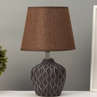 Настольная лампа "Кудри" 1х40Вт Е14 кофе/белый 19,5х19,5х31см Настольная лампа "Кудри" 1х40Вт Е14 кофе/белый 19,5х19,5х31см