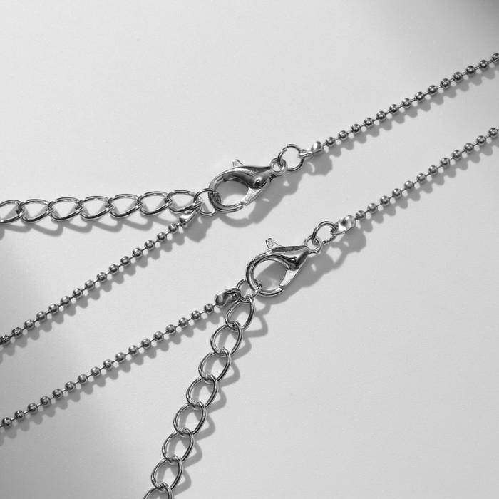 Кулоны &laquo;Неразлучники&raquo; кукла и платье, цвет розовый в серебре, 40 см