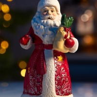 Светодиодная фигура "Дед Мороз" 13.2х7.1х6, 1 LED, LR44x3(в компл.), Т/БЕЛЫЙ