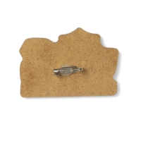 Значок деревянный на 9 мая &laquo;С Днём Победы!&raquo;, с георгиевской лентой