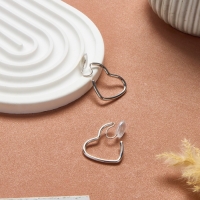 Клипсы &laquo;Тренд&raquo; сердце, цвет серебро