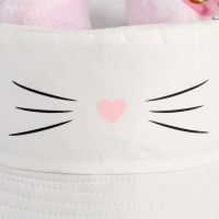 Панама детская для девочки &laquo;Кошка&raquo;, + ушки-заколки, р-р 54