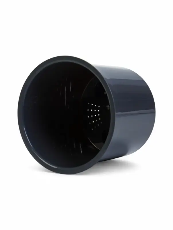 Кашпо со вставкой 2,5 л d15,7 см h15,6см "Genius" пластик серый