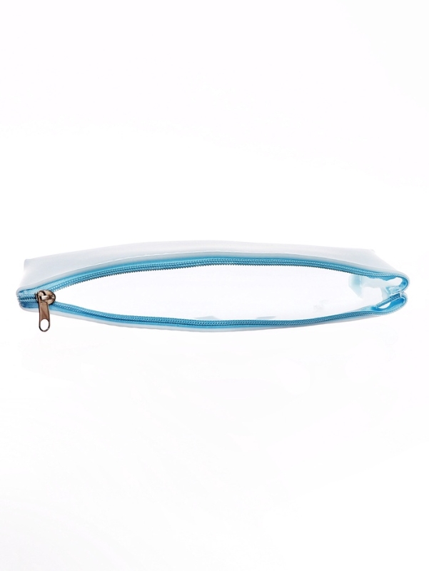 Пенал школьный на молнии Собачка  Голубой