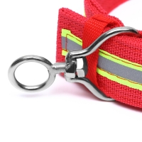 Ошейник четырехслойный светоотражающий с вертлюгом, 65 х 4 см, красный