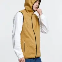 Жилет с капюшоном унисекс Gotland, горчичный, размер S