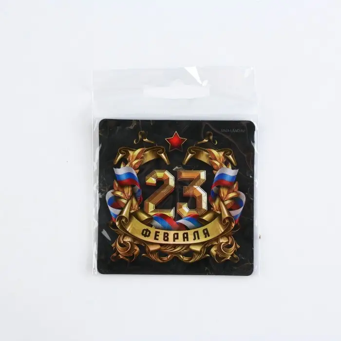 Магнит полимерный &laquo;23 Февраля&raquo;, 7 х 7 см