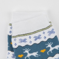 Носки детские махровые &laquo;Норвегия&raquo;, цвет джинсовый, размер 18-20