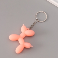 Брелок резина "Воздушный шарик - Собачка" розовый 5х5,5 см