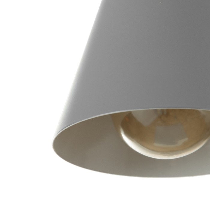 Светильник BayerLux Подвес "Конус" 1x40Вт E27 серый 12х12х16-96 см