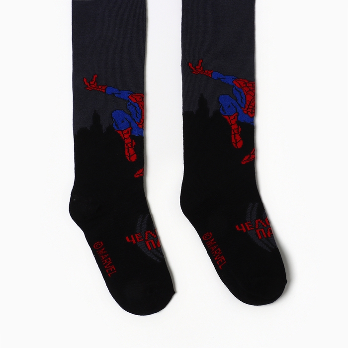 Колготки Марвел «Ночной город», цвет чёрный/серый, 116-122 см Колготки Марвел «Ночной город», цвет чёрный/серый, 116-122 см