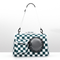 Сумка-переноска с органайзером и иллюминатором, 43 х 24 х 28 см, белая/зелёная Сумка-переноска с органайзером и иллюминатором, 43 х 24 х 28 см, белая/зелёная