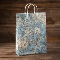 Пакет &laquo;Кружевные снежинки&raquo;, мягкий пластик, 40&times;30 см, 140 мкм