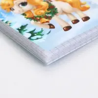 Блокнот А7, 16 л МИКС "Новогодние лошадки"