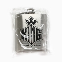 Фляжка &laquo;KING&raquo;, 210 мл, серебристая