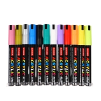 Набор маркеров акриловых 12 цветов, пулевидный наконечник 4мм Набор маркеров акриловых 12 цветов, пулевидный наконечник 4мм