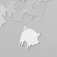 Декор для творчества пластик зеркальный "Животные на ферме" набор 6 шт