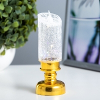 Ночник "Ледянная свеча" LED 1Вт от батареек 3хLR44 золото 4,5х4,5х12 см RISALUX Ночник "Ледянная свеча" LED 1Вт от батареек 3хLR44 золото 4,5х4,5х12 см RISALUX