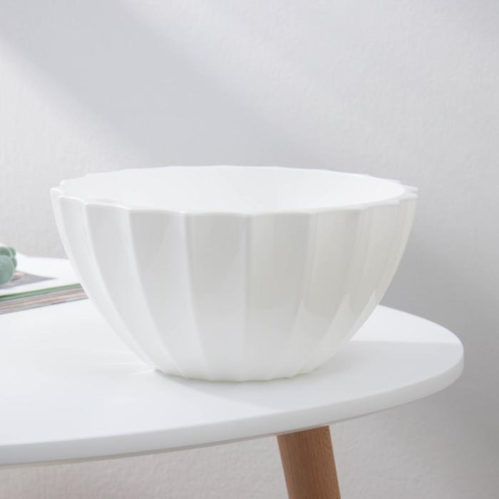 Кашпо для цветов с автополивом &laquo;Ракушка&raquo;, 2,4 л, цвет белый