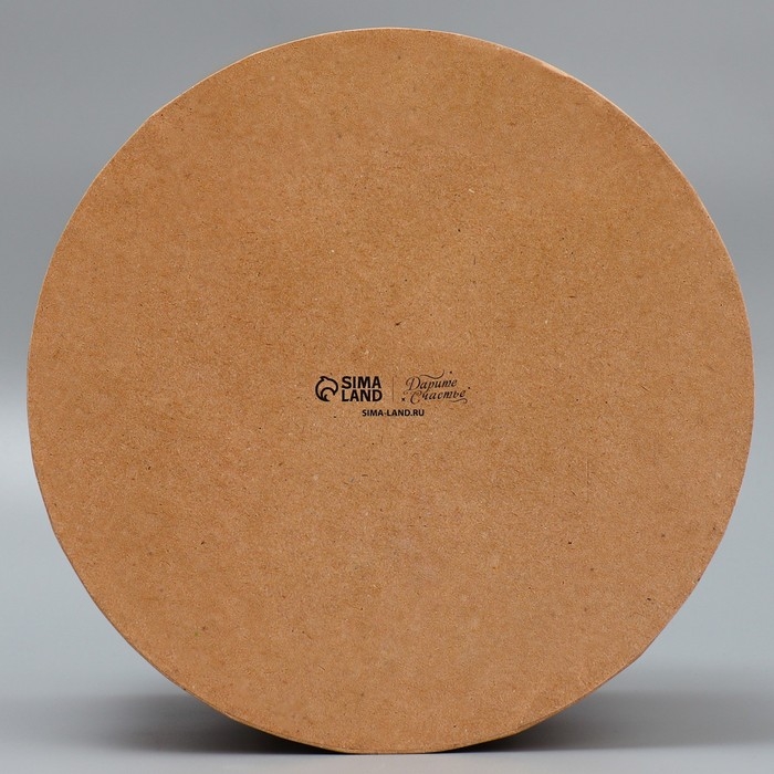 Коробка подарочная круглая &laquo;Новогодняя ботаника&raquo;, 14.5 х 22.6 см, Новый год