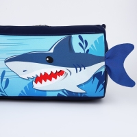 Сумка детская спортивная для мальчика «Акула», 40х21х24см, цвет синий Сумка детская спортивная для мальчика «Акула», 40х21х24см, цвет синий