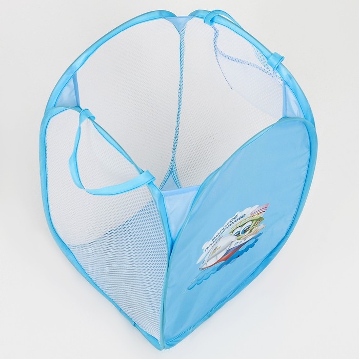 Корзина для хранения игрушкек &laquo;Морское приключение&raquo;, 57 х 34 х 34 см, голубая