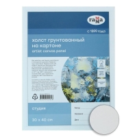 Холст на картоне 30 х 40 см, хлопок 100%, акриловый грунт, мелкозернистый, "Студия" Холст на картоне 30 х 40 см, хлопок 100%, акриловый грунт, мелкозернистый, "Студия"