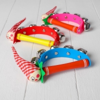 Игрушка музыкальная Бубен &laquo;Звери&raquo; с колокольчиками, МИКС