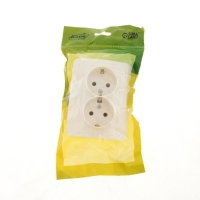 Розетка двухместная Luazon Lighting "Орион", 16 А, скрытая, с з/к, белая Розетка двухместная Luazon Lighting "Орион", 16 А, скрытая, с з/к, белая