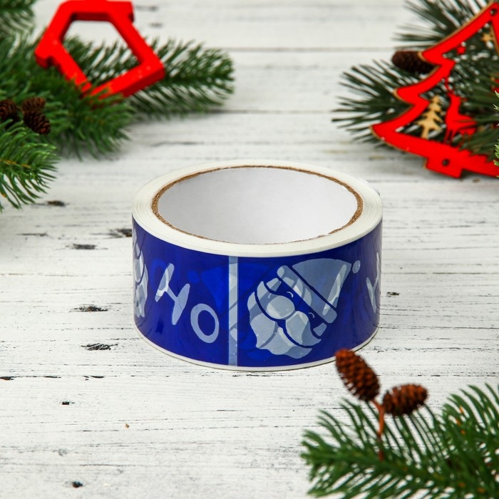 Новый год. Скотч с логотипом Новый год. Скотч с логотипом "СантаКлаусНО 2" 48*45м 45мкм