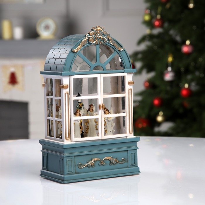 Светодиодная фигура &laquo;Ангелы в арке&raquo; 13.5 &times; 22 &times; 7.8 см, пластик, батарейки ААх3 (не в комплекте), USB, свечение тёплое белое