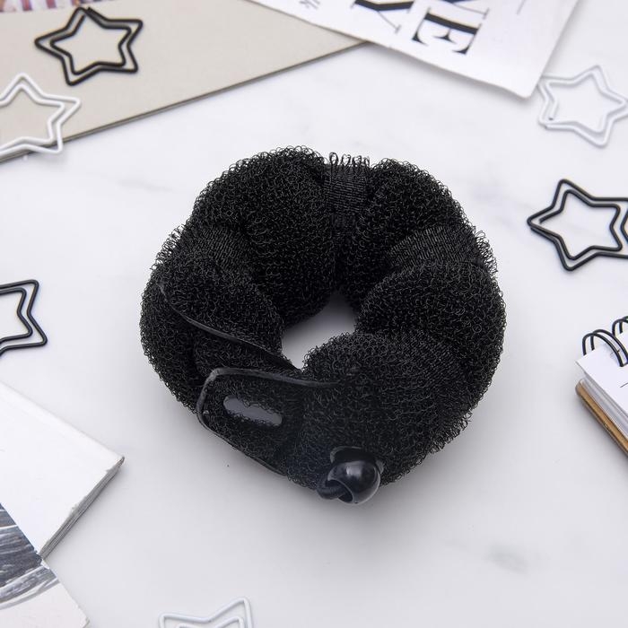 Валик с креплением и резинкой для создания пучка, 5&times;22.5 см, чёрный