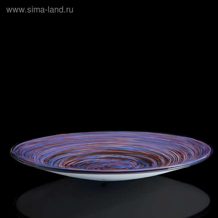 Блюдо интерьерное "Milan Glass", синяя, 48 &times; 48 см