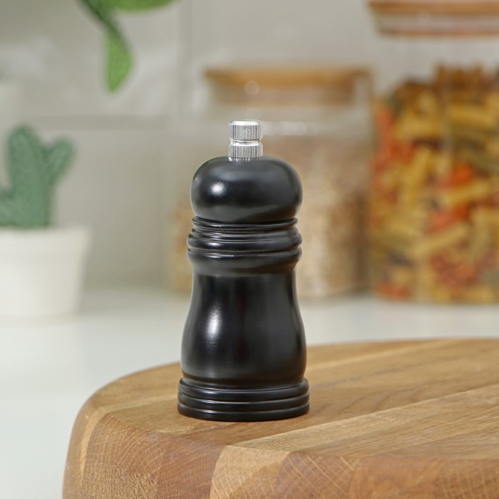 Мельница для специй Доляна &laquo;Дуновение леса&raquo;, 10,5&times;4,5 см, керамический механизм, цвет тёмное дерево