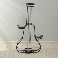 Подставка для цветов, напольная, на 4 горшка, d = 14 см, бронзовая, &laquo;Гитара&raquo;