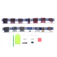 Алмазная мозаика с частичным заполнением и форменными стразами на холсте &laquo;Красивая кошечка&raquo;, 30 х 40 см