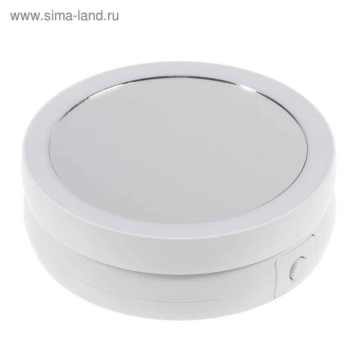 Зеркало Luazon KZ-09, подсветка, настольное, 30 × 16 × 16 см, увеличение х 10, USB, белое Зеркало Luazon KZ-09, подсветка, настольное, 30 × 16 × 16 см, увеличение х 10, USB, белое