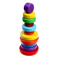 Пирамидка деревянная большая «Круг» Пирамидка деревянная большая «Круг»