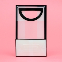 Пакет ПП с вырубной ручкой, прозрачный, 25 х 19 х 9 см, черный