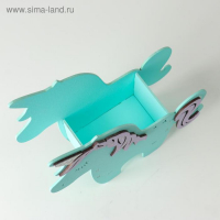 Кашпо деревянное 21.5×7×21 см уникальное "Единорог", тиффани сиреневый Кашпо деревянное 21.5×7×21 см уникальное "Единорог", тиффани сиреневый