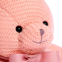 Мягкая игрушка &laquo;Зайка вязаный&raquo;, цвет розовый, 38 см