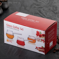 Турка стеклянная &laquo;Арабика&raquo;, 300 мл, 18&times;8,5&times;10 см, деревянная ручка