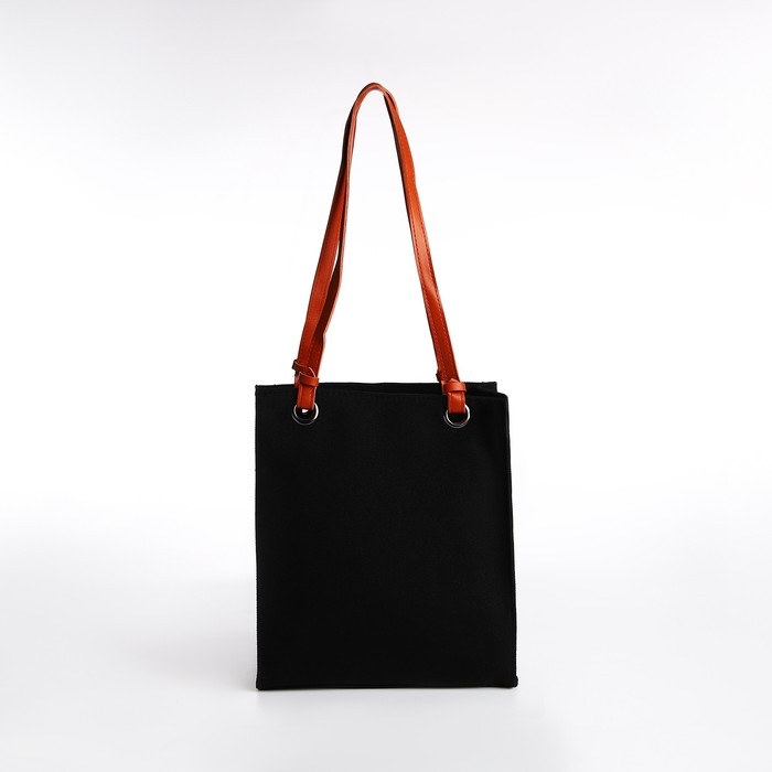 Сумка женская тоут на молнии, цвет чёрный Сумка женская тоут на молнии, цвет чёрный