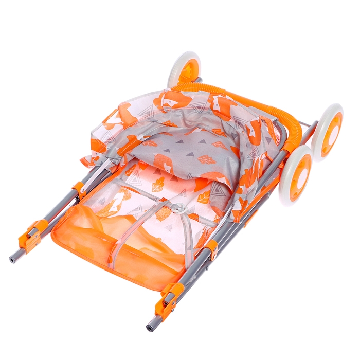 Коляска летняя для кукол «Лисички», металлический каркас Коляска летняя для кукол «Лисички», металлический каркас