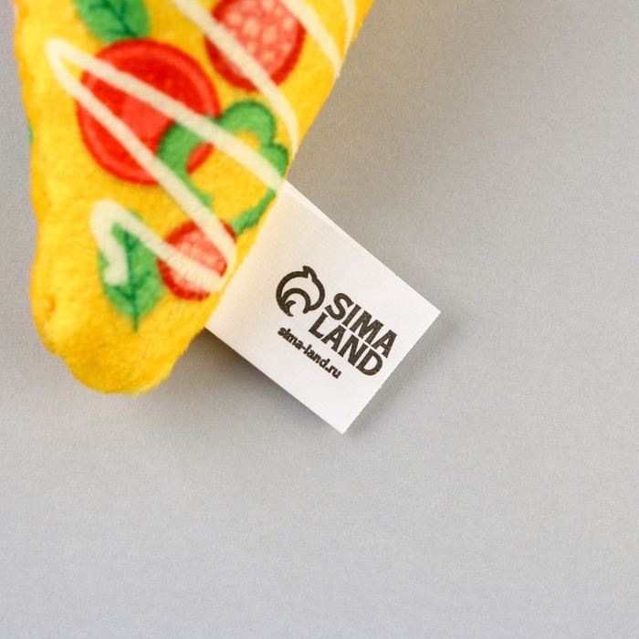 Игрушка для кошек с мятой &laquo;Пицца&raquo; из текстиля, 8,7х6,9 см