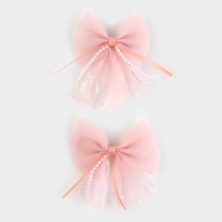 Заколка для волос, бант 7.5 см, 2 шт. Принцессы Заколка для волос, бант 7.5 см, 2 шт. Принцессы