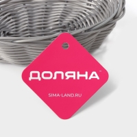 Корзинка для подачи Доляна &laquo;Плуг&raquo;, 18&times;13&times;5 см, цвет серый