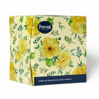 Салфетки &laquo;Premial&raquo; косметические 2-слойные в коробке Нон стоп, 70 шт МИКС