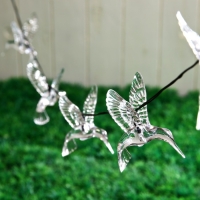 Гирлянда &laquo;ЭРА&raquo; &laquo;Нить&raquo; 3.8 м с насадками &laquo;Колибри&raquo;, IP44, тёмная нить, 10 LED, свечение мульти, 1 режим, солнечная батарея